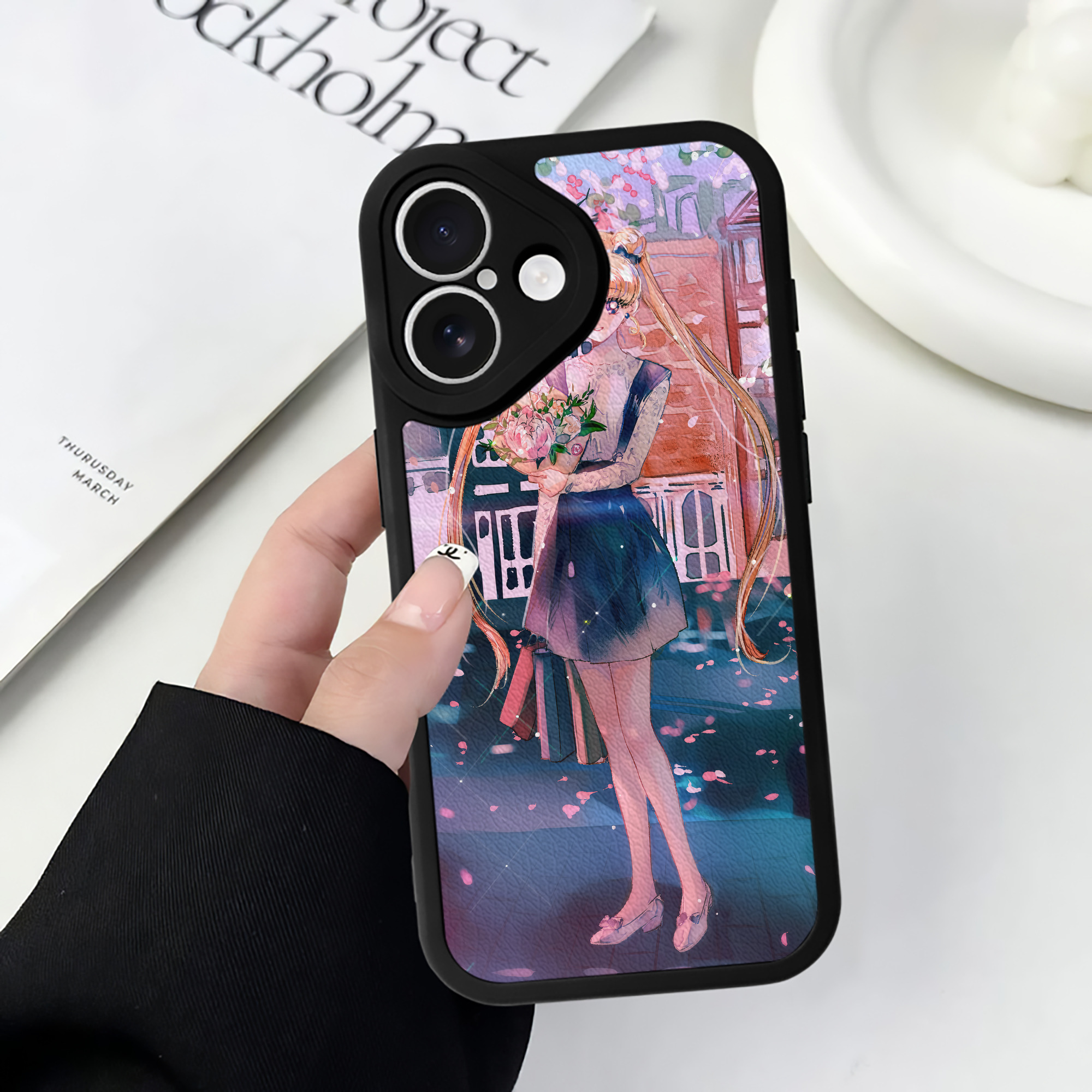（画像用） 美少女戦士セーラームーン Sailor Moon 【iPhone 16シリーズ対応】シリコンスマホケース（レザー調） 材質：シリコン
